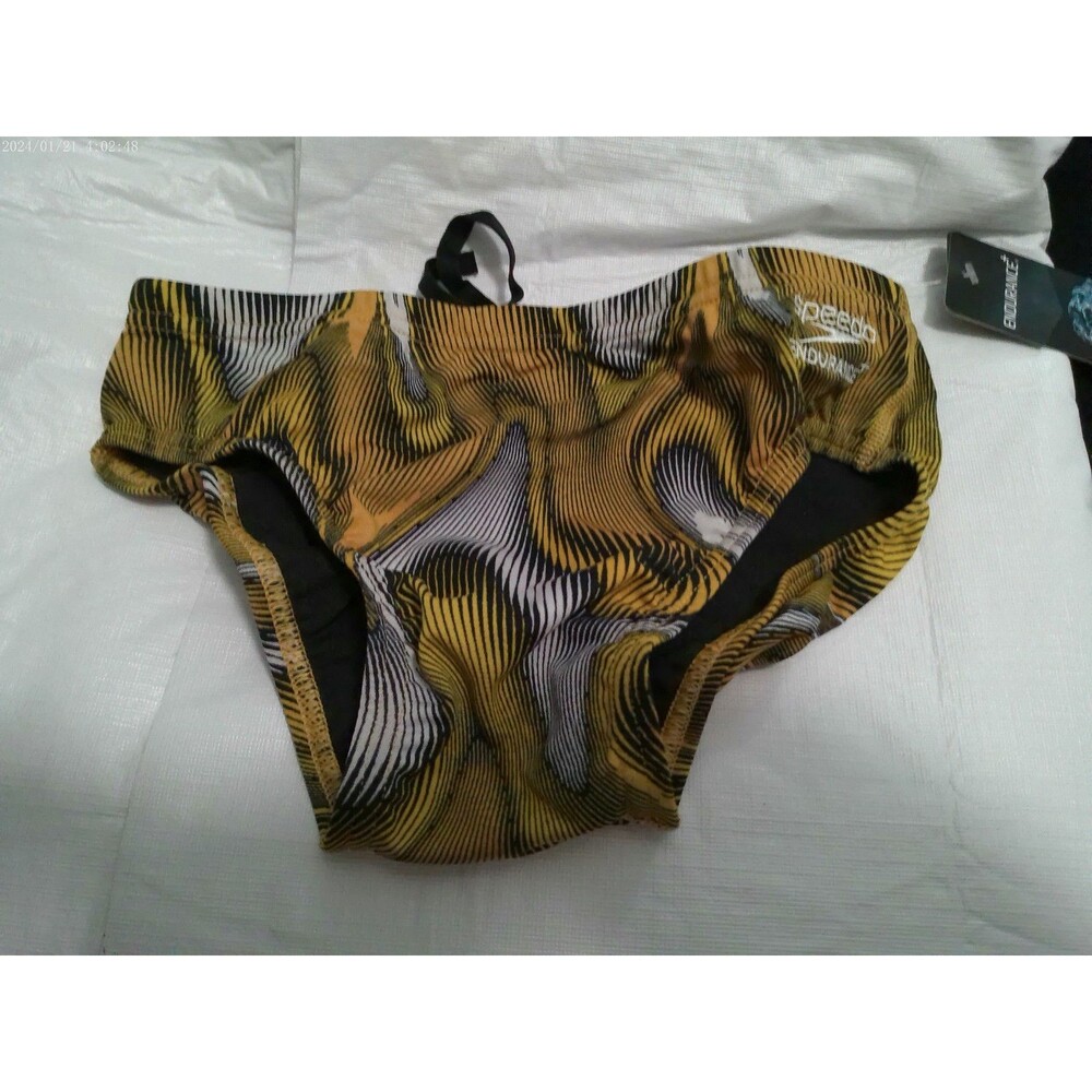 Speedo Men's Swim Brief Size 28 Purpose Brief Team Gold NIB Endurance+